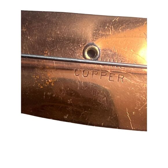 Modernist Copper Brooch MCM Mixed Metal Chic Vintage Fashion Collectible Jewelry - Picture 6 of 7